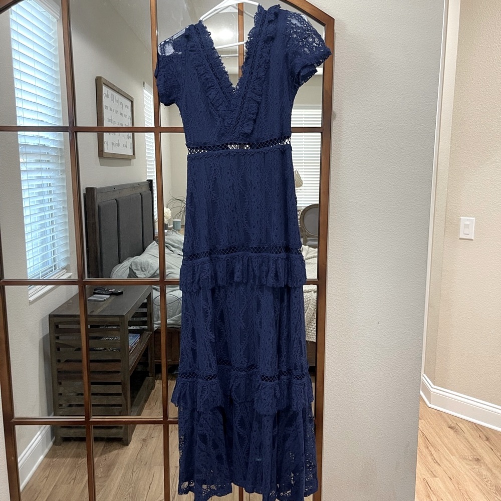 Vici crochet lace cut out maxi dress size small